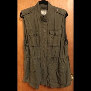 Lucky Brand Linen Vest XL